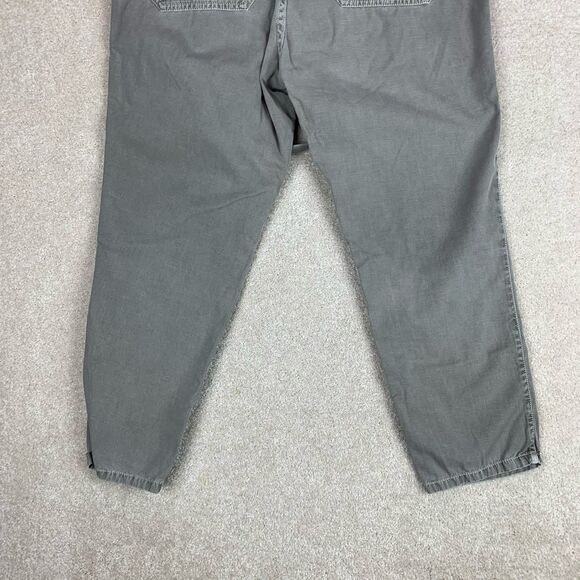 James Perse Standard Utility Grey Cropped Drawstring Cotton Pants Size 2 Medium - Picture 7 of 14